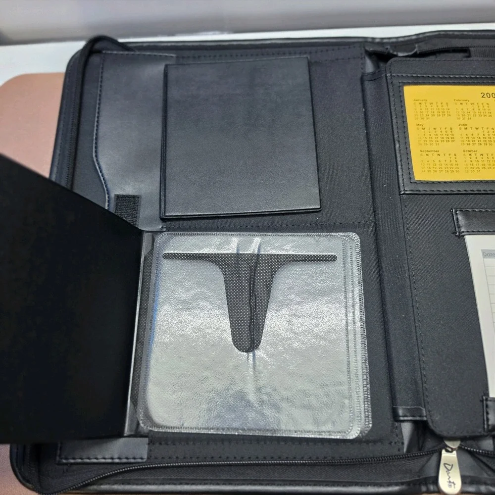 Vintage Dart NCAA Big 12 Conference XII Embossed Black Faux Leather Padfolio